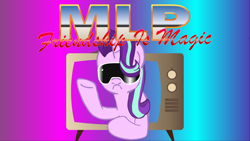 Size: 1920x1080 | Tagged: safe, artist:loserofhope, starlight glimmer, pony, unicorn, female, macho man randy savage, mare, obscure reference, osw review, randy savage, solo, sunglasses, youtube link