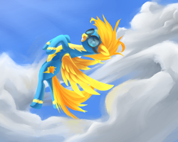 Size: 1000x800 | Tagged: safe, artist:aurarrius, derpibooru import, spitfire, solo, wonderbolts uniform