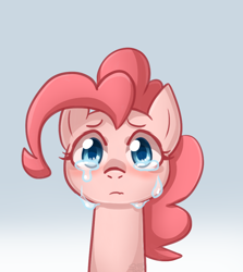 Size: 914x1025 | Tagged: safe, artist:saber-panda, pinkie pie, earth pony, pony, crying, sad, solo