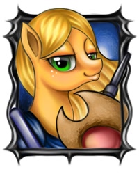 Size: 800x1000 | Tagged: safe, artist:coke-brother, applejack, earth pony, pony, bust, portrait, solo