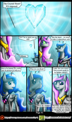 Size: 1200x2021 | Tagged: safe, artist:bonaxor, princess celestia, princess luna, alicorn, pony, comic:corruption, comic, crystal heart, dark magic, magic, vulgar