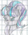 Size: 458x577 | Tagged: safe, artist:wrath-marionphauna, starlight glimmer, pony, unicorn, colored pencil drawing, evil starlight, sketch, smiling, solo, traditional art