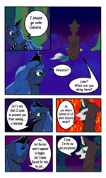 Size: 3000x5000 | Tagged: safe, artist:astroanimations, princess celestia, princess luna, alicorn, pony, comic:celestia's yearning, angry, cloak, clothes, comic