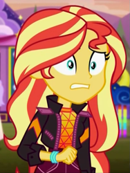 Size: 427x568 | Tagged: safe, screencap, sunset shimmer, better together, equestria girls, sunset's backstage pass!, cropped, shrunken pupils