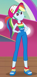 Size: 356x736 | Tagged: safe, derpibooru import, screencap, rainbow dash, better together, equestria girls, spring breakdown, clothes, feet, sandals, sleeveless, solo, tanktop