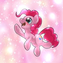 Size: 1000x1000 | Tagged: safe, artist:ushiro no kukan, pinkie pie, earth pony, pony, blushing, female, mare, pink coat, pink mane, solo