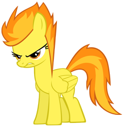 Size: 3592x3683 | Tagged: safe, artist:zakbo1337, derpibooru import, spitfire, angry, high res, simple background, transparent background, vector