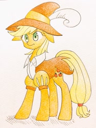 Size: 768x1024 | Tagged: safe, artist:yukimaki, applejack, smart cookie, earth pony, pony, female, mare, solo