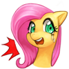 Size: 100x100 | Tagged: safe, artist:pohwaran, fluttershy, pegasus, pony, icon, picture for breezies, simple background, solo, surprised, transparent background