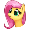 Size: 100x100 | Tagged: safe, artist:pohwaran, fluttershy, pegasus, pony, icon, picture for breezies, simple background, solo, transparent background