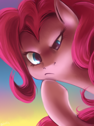 Size: 1024x1371 | Tagged: safe, artist:oblivionheart13, pinkie pie, earth pony, pony, bust, portrait, solo