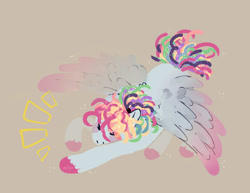 Size: 1280x989 | Tagged: safe, artist:okboyfriend, derpibooru import, rainbow dash, pegasus, pony, solo, stretching