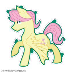 Size: 2292x2292 | Tagged: safe, artist:fonypony, artist:stepandy, color edit, butterscotch, fluttershy, pegasus, pony, looking at you, rule 63, solo, spread wings