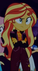 Size: 270x503 | Tagged: safe, screencap, fluttershy, rarity, sunset shimmer, better together, equestria girls, sunset's backstage pass!, cropped