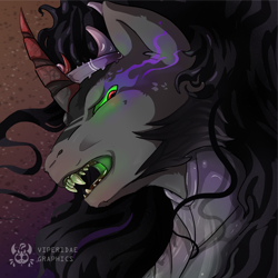 Size: 1024x1024 | Tagged: safe, artist:viperidaegraphics, derpibooru import, king sombra, pony, unicorn, the beginning of the end, bust, solo