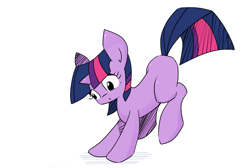 Size: 1147x772 | Tagged: artist needed, source needed, safe, derpibooru import, twilight sparkle, unicorn, female, filly, mare, shadow, simple background, solo, white background