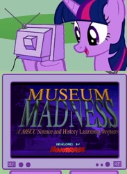 Size: 563x771 | Tagged: safe, derpibooru import, twilight sparkle, exploitable meme, mecc, meme, museum madness, obligatory pony, tv meme