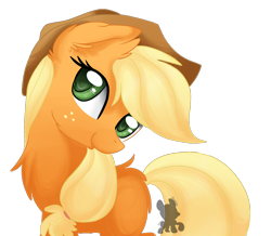 Size: 1246x1086 | Tagged: safe, artist:uunicornicc, applejack, earth pony, pony, chest fluff, ear fluff, fluffy, solo