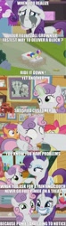 Size: 1920x6470 | Tagged: safe, edit, edited screencap, screencap, apple bloom, rarity, scootaloo, sweetie belle, pony, unicorn, forever filly, absurd resolution, cutie mark crusaders, image macro, meme, screencap comic