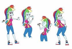 Size: 2993x2073 | Tagged: safe, artist:hunterxcolleen, derpibooru import, rainbow dash, better together, equestria girls, dancing, sketch, sketch dump