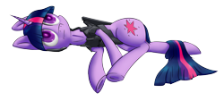 Size: 2994x1358 | Tagged: safe, artist:michinix, derpibooru import, twilight sparkle, armor, on side, simple background, solo