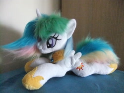 Size: 4000x3000 | Tagged: safe, artist:masha05, princess celestia, irl, photo, plushie, prone, solo