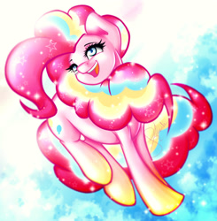 Size: 3918x4000 | Tagged: safe, artist:kelisah, pinkie pie, earth pony, pony, open mouth, rainbow power, solo