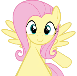 Size: 761x749 | Tagged: dead source, safe, fluttershy, pegasus, pony, boop, cute, giant pony, holding, looking at you, offscreen character, pov, simple background, smiling, solo, transparent background, vector