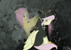 Size: 2480x1754 | Tagged: safe, artist:shadyhorseman, butterscotch, fluttershy, pegasus, pony, element of kindness, rule 63, sad