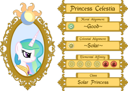 Size: 1036x740 | Tagged: safe, artist:andrevus, princess celestia, alicorn, pony, character profile, female, mare, simple background, solo, transparent background, younger