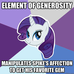 Size: 600x600 | Tagged: safe, rarity, pony, unicorn, secret of my excess, advice meme, exploitable meme, female, mare, meme