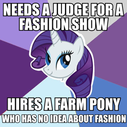 Size: 600x600 | Tagged: safe, rarity, pony, unicorn, honest apple, advice meme, exploitable meme, female, mare, meme, op has a point, op is a cuck, op is trying to start shit, this will not end well, what were you thinking