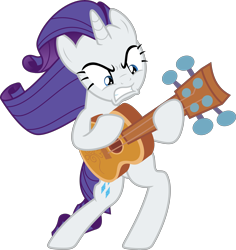 Size: 10256x10854 | Tagged: safe, artist:pink1ejack, rarity, pony, unicorn, honest apple, absurd resolution, acoustic guitar, bipedal, female, gritted teeth, guitar, guitarity, mare, simple background, solo, transparent background, vector