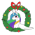 Size: 530x530 | Tagged: safe, artist:denkis, princess celestia, alicorn, pony, blushing, christmas wreath, female, mare, simple background, solo, transparent background