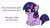 Size: 1194x668 | Tagged: safe, derpibooru import, twilight sparkle, pony, unicorn, dialogue, exploitable meme, female, filly, filly twilight sparkle, filly twilight telling an offensive joke, horn, looking at you, meme, multicolored mane, multicolored tail, obligatory pony, purple coat, sexism, simple background, sitting, smiling, solo, talking to viewer, underhoof, vulgar, white background