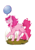 Size: 1024x1448 | Tagged: safe, artist:wilkart, pinkie pie, earth pony, pony, balloon, female, mare, pink coat, pink mane, solo