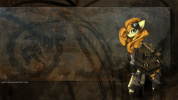 Size: 1920x1080 | Tagged: safe, artist:nastylady, derpibooru import, carrot top, golden harvest, clothes, solo, steampunk, wallpaper