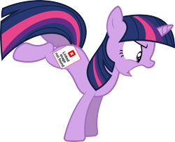 Size: 2117x1712 | Tagged: safe, artist:sulyo, derpibooru import, twilight sparkle, angry, bucking, error, frown, open mouth, silly, simple background, solo, transparent background, vector