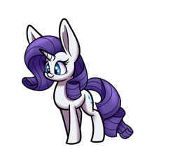 Size: 1200x1050 | Tagged: safe, artist:heir-of-rick, part of a set, rarity, pony, unicorn, impossibly large ears, simple background, solo, white background