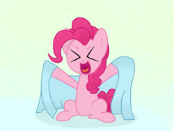 Size: 1024x768 | Tagged: safe, artist:php54, pinkie pie, earth pony, pony, blanket, cute, female, mare, solo