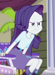 Size: 640x868 | Tagged: safe, screencap, rarity, dance magic, equestria girls, spoiler:eqg specials, angry, chair, cropped, director's chair, do i look angry, solo