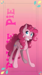 Size: 1837x3265 | Tagged: safe, artist:oobrushstrokeoo, pinkie pie, earth pony, pony, bookmark, female, mare, solo