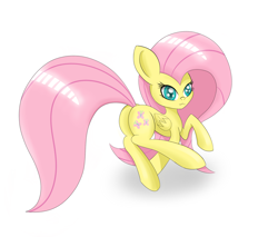 Size: 1800x1530 | Tagged: safe, artist:canister, fluttershy, pegasus, pony, female, mare, pink mane, solo, yellow coat