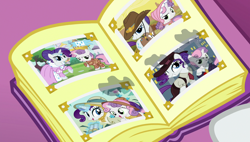 Size: 1920x1090 | Tagged: safe, screencap, rarity, sweetie belle, pony, unicorn, forever filly, photo, photo album