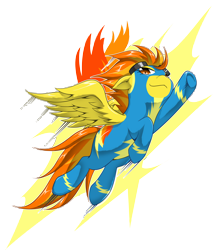 Size: 8953x10000 | Tagged: safe, artist:zaiyaki, derpibooru import, spitfire, pegasus, pony, absurd resolution, clothes, female, solo, uniform, wonderbolts uniform