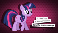 Size: 1920x1080 | Tagged: safe, artist:verygood91, derpibooru import, edit, twilight sparkle, quote, solo, vector, wallpaper, wallpaper edit