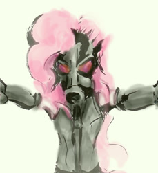 Size: 1284x1401 | Tagged: safe, artist:kimi-the-sioux, pinkie pie, earth pony, pony, crossover, konami, metal gear, metal gear solid, psycho mantis, solo, spoilers in the comments