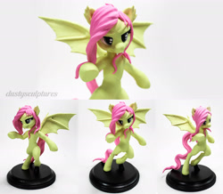 Size: 2750x2400 | Tagged: safe, artist:dustysculptures, fluttershy, bat pony, pony, bipedal, flutterbat, irl, photo, sculpture