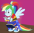 Size: 1047x1026 | Tagged: safe, derpibooru import, screencap, rainbow dash, rabbit, better together, equestria girls, spring breakdown, babies, baby, cropped, cute, dashabetes, holding, ponied up