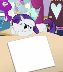 Size: 1920x2180 | Tagged: safe, edit, edited screencap, screencap, rarity, pony, unicorn, forever filly, canterlot carousel, exploitable, female, hoof hold, mare, meme, rarity's photo, solo, teary eyes, template